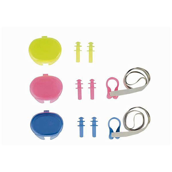 Ear plugs and nose clip set