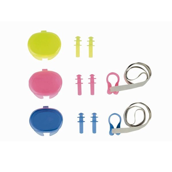 Ear plugs and nose clip set